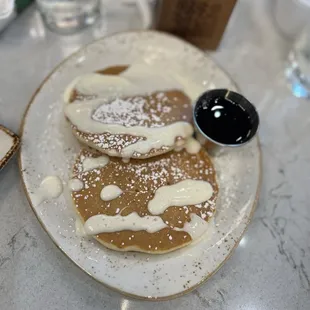 Mini pancakes side dish