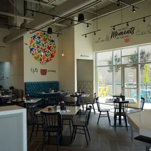 the dining area of the restaurant