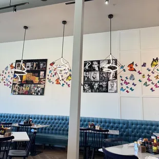 the dining area of the restaurant