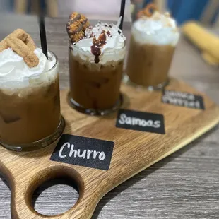 Iced coffee flight