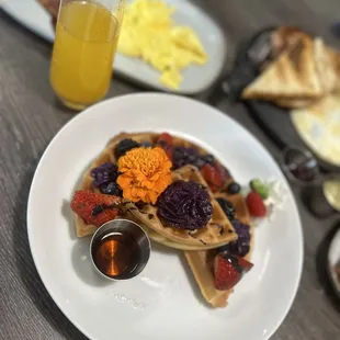 The Ùbe sweet waffle with a twist.