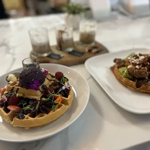 Ube waffles  Iced Coffee flight