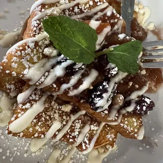 Blackberry Peach Cobbler French Toast