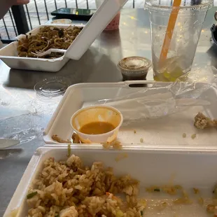 Fried rice and bubble tea!