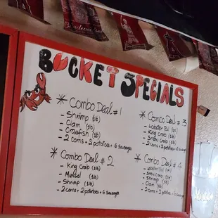 Bucket specials as of 10-15-22