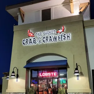 the front of the restaurant