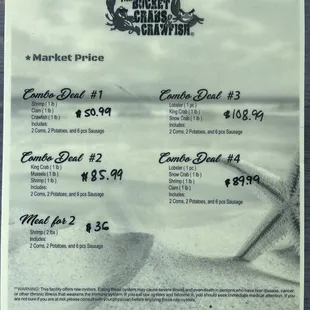 July 24, 2021 UPDATED MENU (back side)
