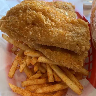 Fried Catfish with Cajun Fries