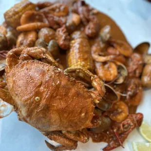 the crab and crawfish