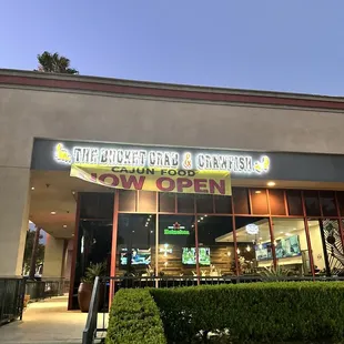 the front of the restaurant