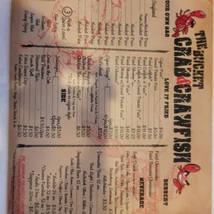 Updated menu 5/4/2021