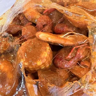 Crawfish and shrimp