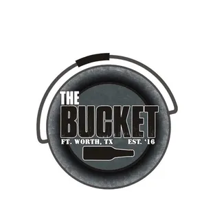 a black and white photo of a bucket