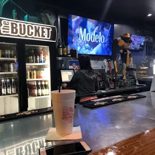 a man sitting at a bar