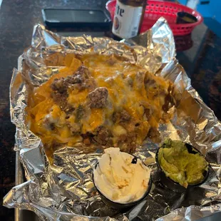 a tray of food on a table