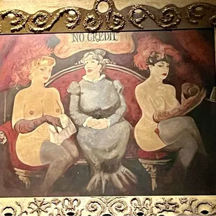 Colorful art at this historic saloon.