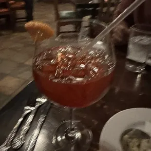 Negroni. Sbagliato. With Prosecco.  Extra blurry.