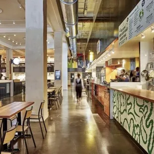 the interior of the restaurant