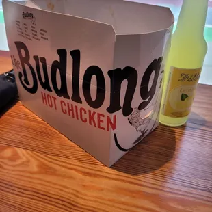 The box with a lemonade soda.