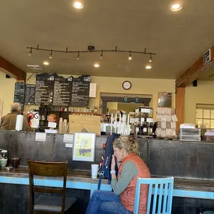 View from my table to the front counter area.