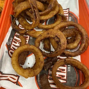 Burnt onion rings