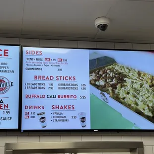 menu, pizza