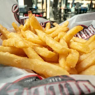 a basket of french fries