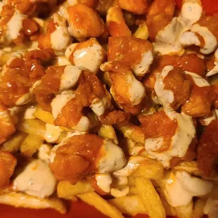 Extra hot famous chicken fries