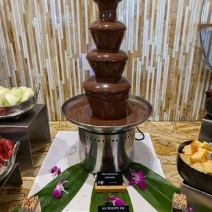 Chocolate fondue station