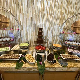 Dessert featuring a Chocolate Fountain