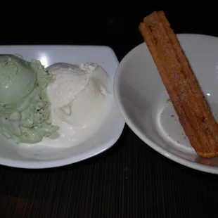 Ice cream and churro