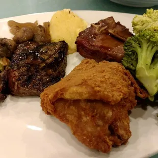 Meat and veg sampler