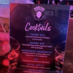 Cocktail Menu