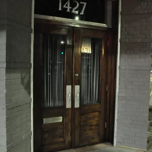 Our front door graciously welcomes 
         you  to
     THE BUILDING --
      Built in 1866