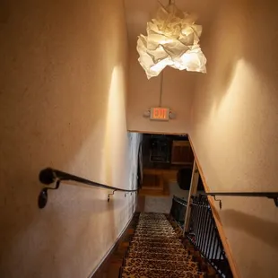 Carpeted comforatable stairs.
(Elevator also available)