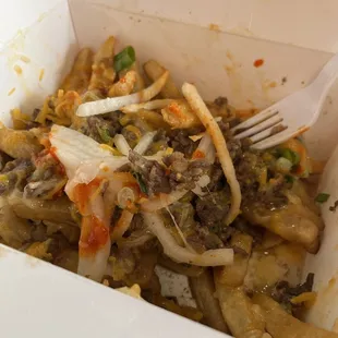 Bulgogi fries with beef