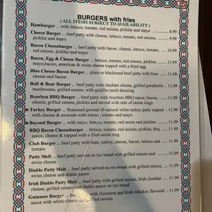 Burger menu