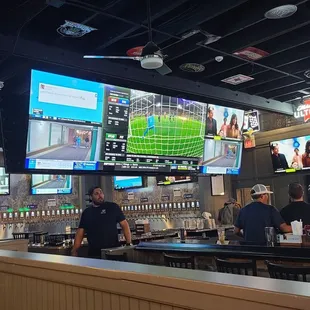 Large bar is first come.