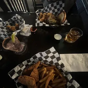 Chicken Finger Basket and Ellsworth Cheese Curds
