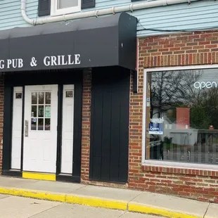 the front of the building