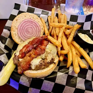 Porky Pig Burger w/ Fries
