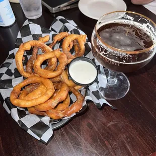 Onion rings with Belgian Ale