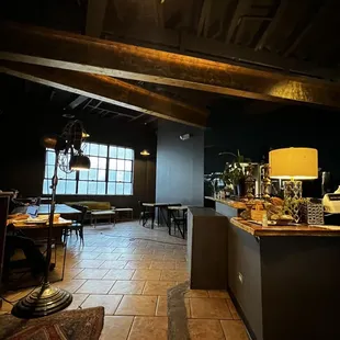the interior of the restaurant