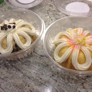 Delicious cakes! Left- banana chocolate Right- raspberry tart :) both awesome!