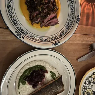 Steak and fish