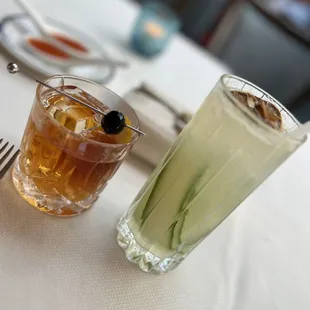 Stagg Jr Old Fashioned and Cucumber Citrus