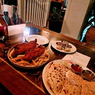 Chicken Strips and Crispy Quesadilla