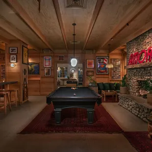 A game of pool in the Game Room