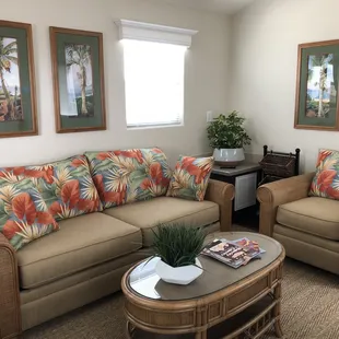 The Waterfront Bungalow features a tropical paradise decor.