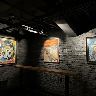 Prints of Picasso, Munch, and Van Gogh